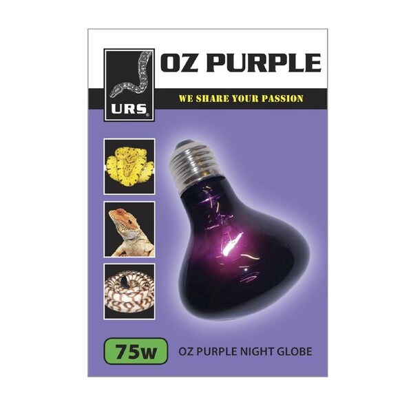 Urs Oz Purple Night Globe Reptile Nocturnal Heat Lamp 75w