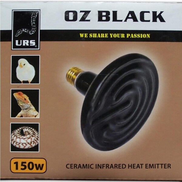 Urs Oz Black Ceramic Heat Globe Ceramic Infrared Heat Emitter 150w