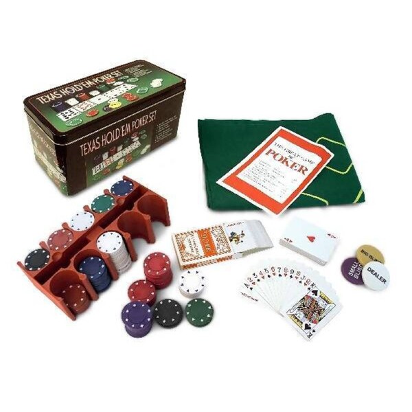 Texas Hold'Em Poker Chip Rectangular Tin 4g Gambling Board Game