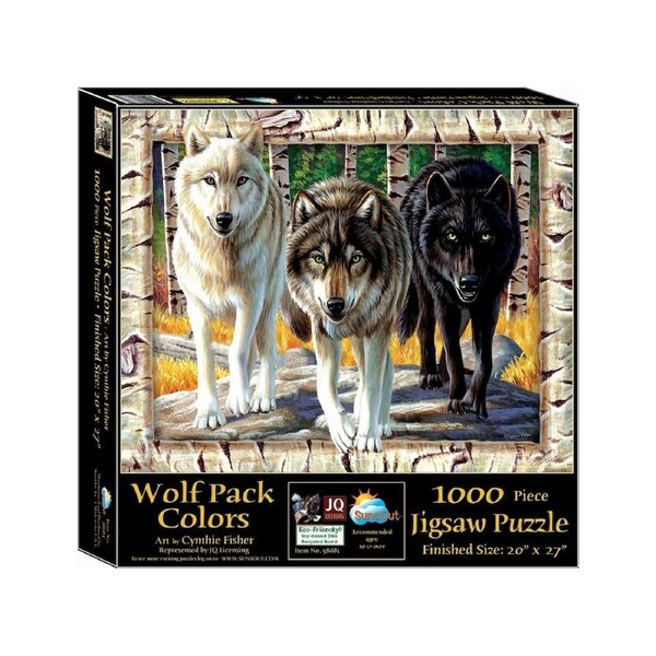 Sunsout Wolf Pack Colours Jigsaw Puzzle 1000pc Board Game Toys