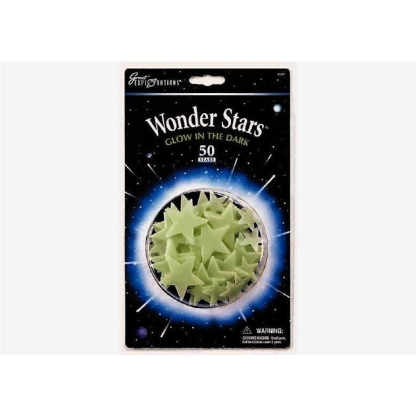 Wonder Stars Glow In The Dark Room Wall Stars 50pc Lights Craft Set