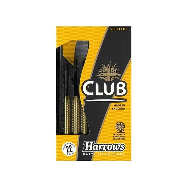 Harrows Club Darts Brass Steel Tip Darts Full Set 22gm