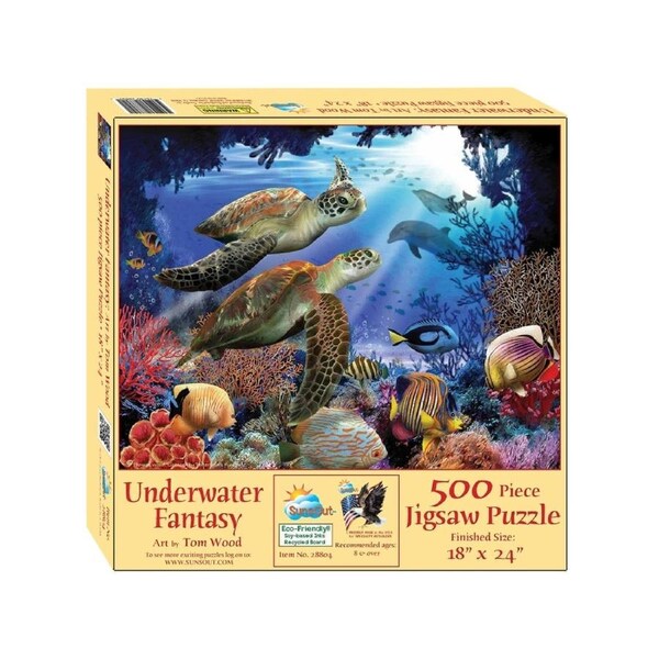 Sunsout Underwater Fantasy Tom Wood Jigsaw Puzzle 500pc Board Game