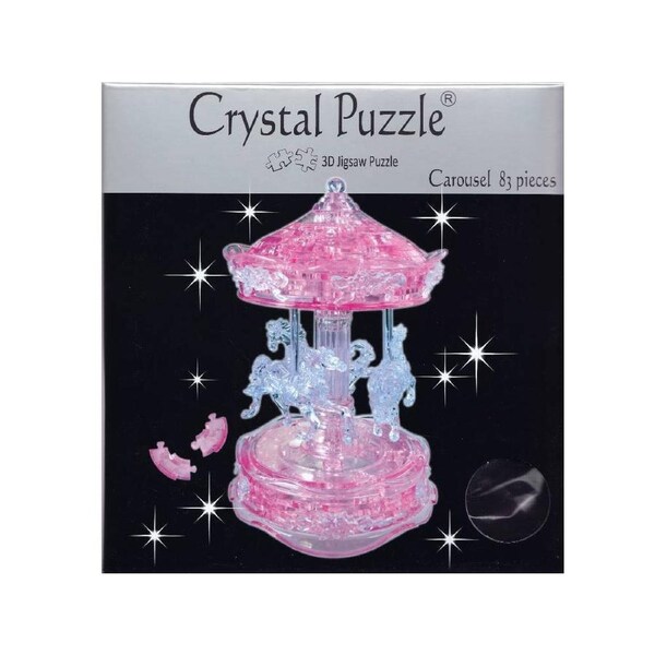 Crystal Puzzle Carousel 3d Jigsaw Puzzle 83pc Brain Teaser