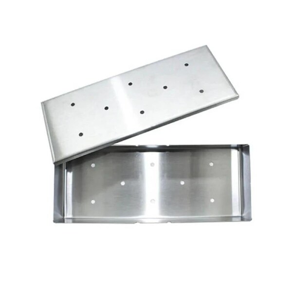 Stainless Steel Wood Chip - Pellet Smoker Box - Flaming Coals