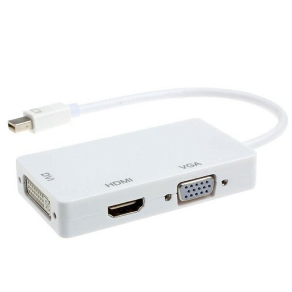 3 in 1 Mini Displayport DP Thunderbolt to HDMI DVI VGA Adapter Cable for MacBook