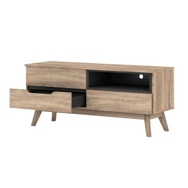 Chase Scandinavian TV Stand Cabinet Entertainment Unit 1.2m - Oak