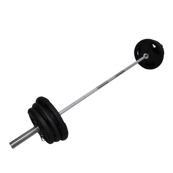 Total 106kg - 220cm Olympic Barbell Weight Set - Rubber Coated Weight Plate
