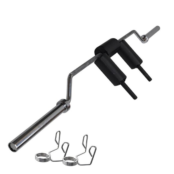 220cm - 22kg Olympic Safety Squat Shrugs Barbell Bar - 2 Free Spring Collars