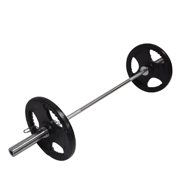 49KG Weight Set 150cm Olympic Barbell Bar 40KG Weight Plate FREE Spring Collar