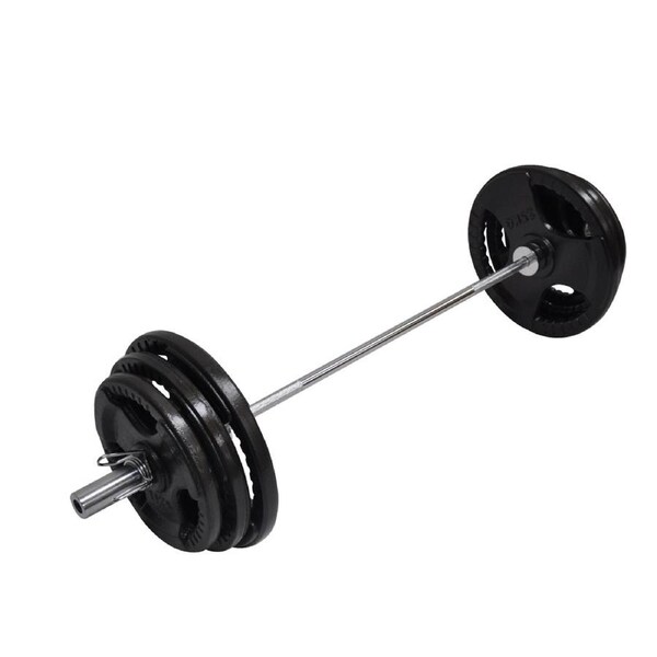 129KG Weight Set 150cm Olympic Barbell Bar 120KG Weight Plate FREE Spring Collar