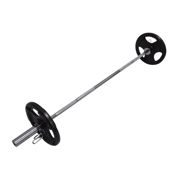42KG Weight Set 180cm Olympic Barbell Bar 30KG Weight Plate FREE Spring Collar