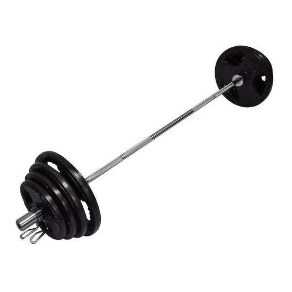 117KG Total - 180cm OLYMPIC BARBELL BAR WEIGHT SET - A PAIR FREE SPRING COLLAR