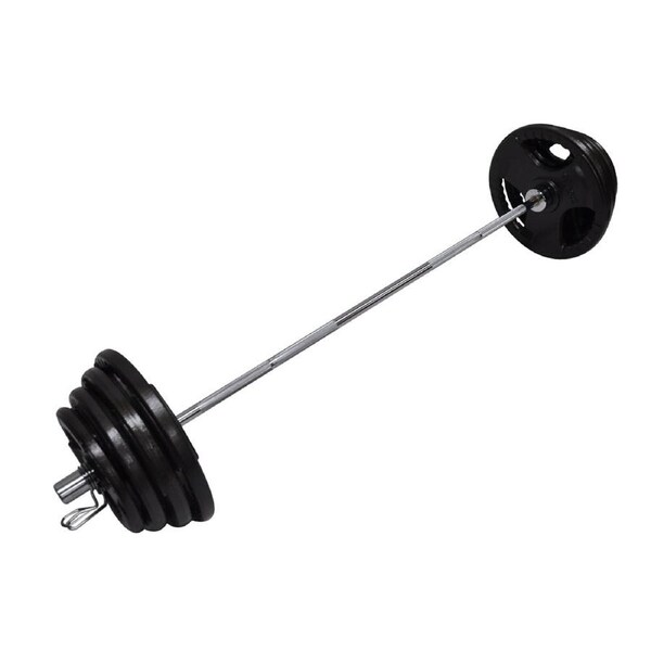 152KG Total - 180cm OLYMPIC BARBELL BAR WEIGHT SET - A PAIR FREE SPRING COLLAR