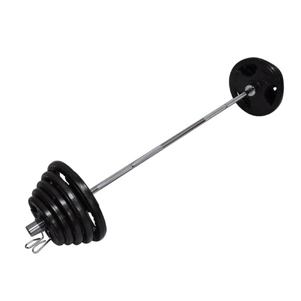 127KG Total - 180cm OLYMPIC BARBELL BAR WEIGHT SET - A PAIR FREE SPRING COLLAR