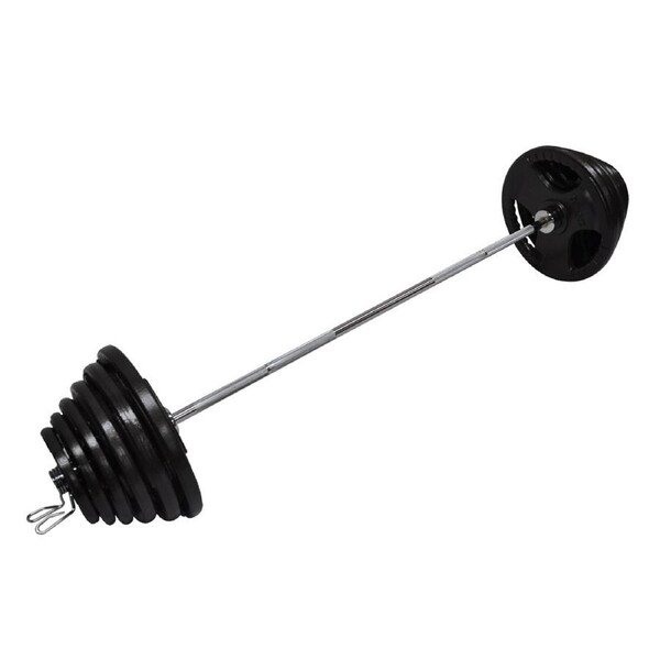 177KG Total - 180cm OLYMPIC BARBELL BAR WEIGHT SET - A PAIR FREE SPRING COLLAR