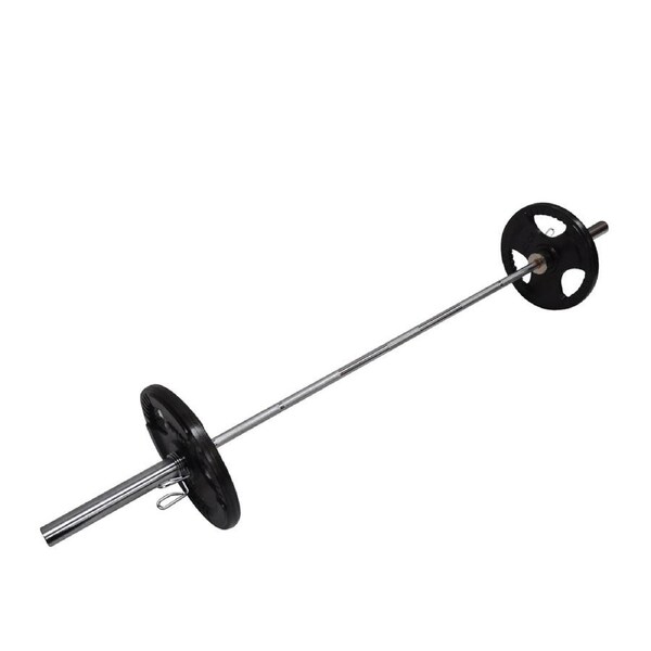 220cm Olympic Barbell Bar Weight Set - 20kg x 2 Weight Plate Free Spring Collars