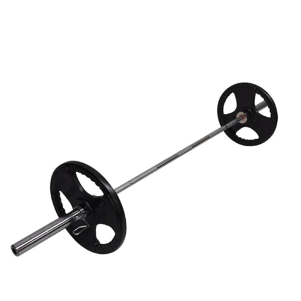 220cm Olympic Barbell Bar Weight Set - 25kg x 2 Weight Plate Free Spring Collars