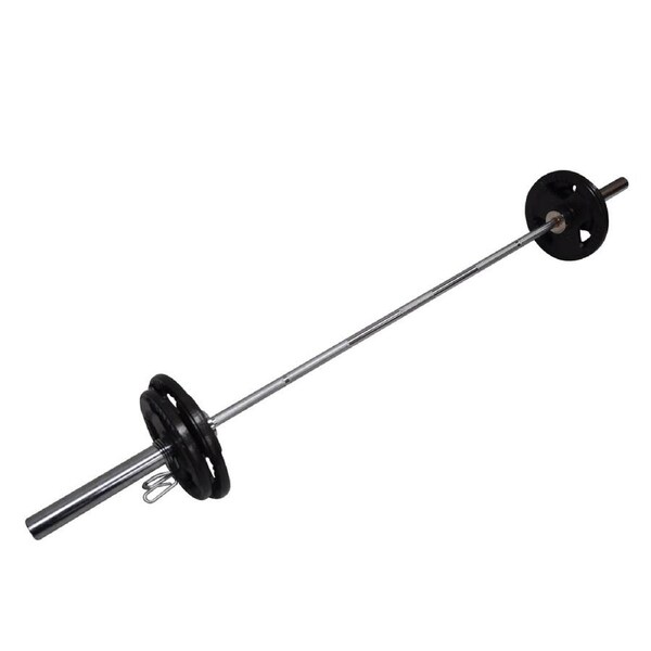 Total 51kg - 220cm Olympic Barbell Bar Weight Set - a Pair Free Spring Collars