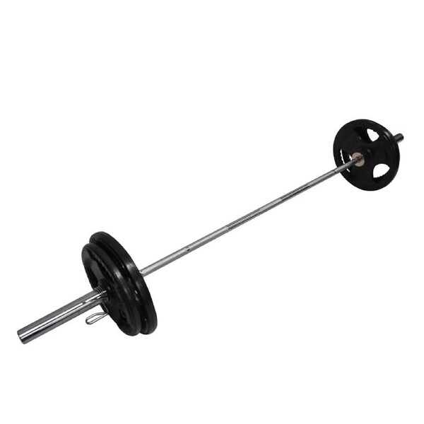 Total 86kg - 220cm Olympic Barbell Bar Weight Set - a Pair Free Spring Collars