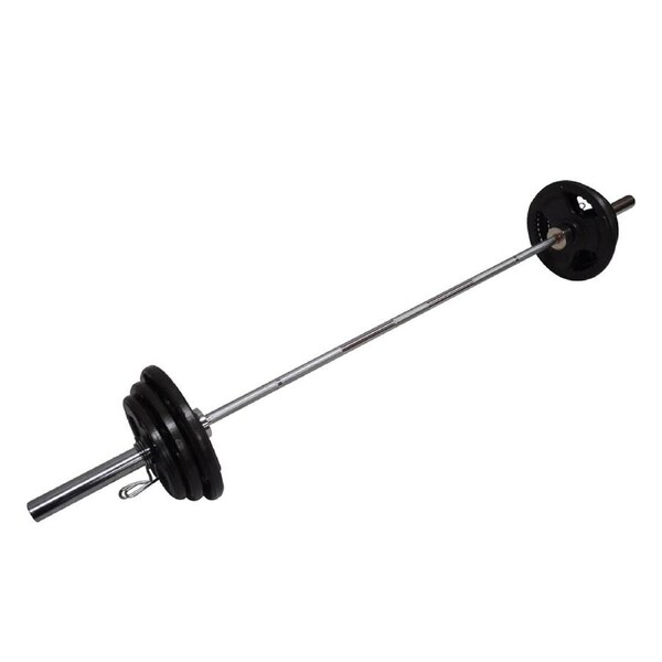 Total 81kg - 220cm Olympic Barbell Bar Weight Set - a Pair Free Spring Collars