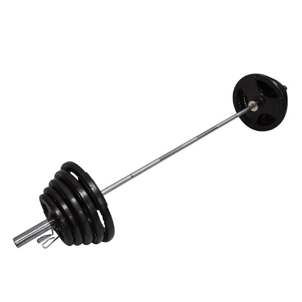 Total 171kg - 220cm Olympic Barbell Bar Weight Set - a Pair Free Spring Collars
