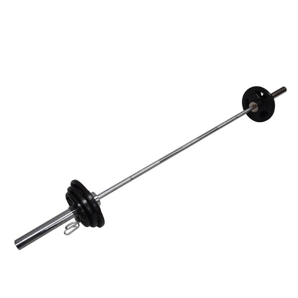 Total 46kg - 220cm Olympic Barbell Bar Weight Set - a Pair Free Spring Collars