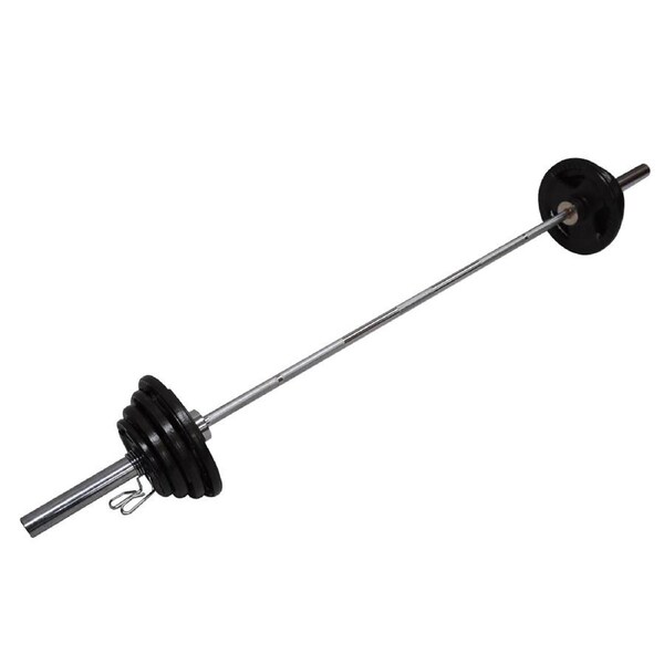 Total 66kg - 220cm Olympic Barbell Bar Weight Set - a Pair Free Spring Collars
