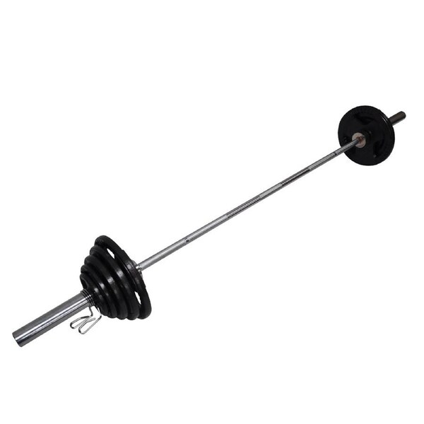 Total 68.5kg - 220cm Olympic Barbell Bar Weight Set - a Pair Free Spring Collars