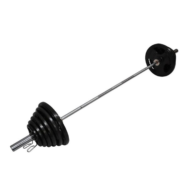Total 138.5kg - 220cm Olympic Barbell Bar Weight Set - a Pair Free Spring Collar