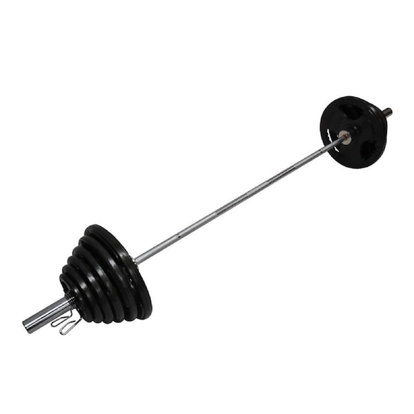 Total 186kg - 220cm Olympic Barbell Bar Weight Set - a Pair Free Spring Collar