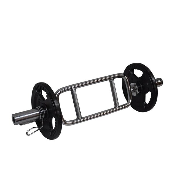 23kg Olympic Barbell Weight Set - Tricep Bar + 15kg Iron Ez Grip Weight Plate