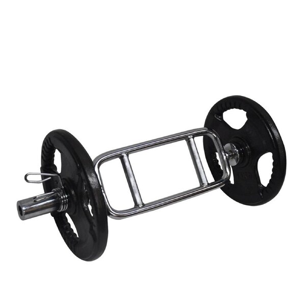 38kg Olympic Barbell Weight Set - Tricep Bar + 30kg Iron Ez Grip Weight Plate