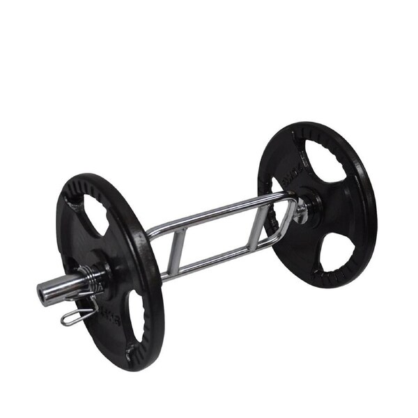 Total 58kg - Olympic Barbell Weight Set - Tricep Bar + Iron Ez Grip Weight Plate