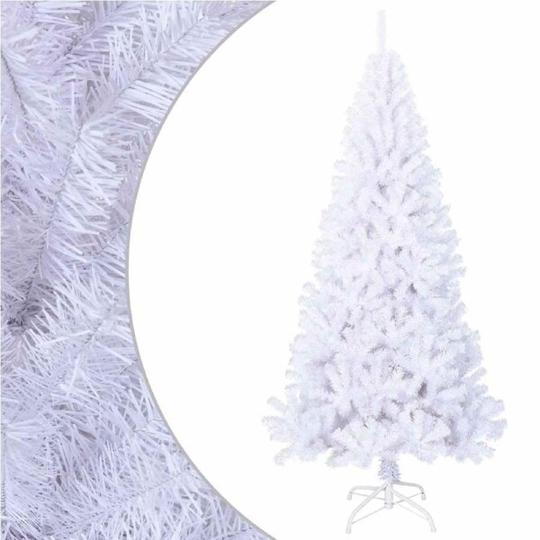 Artificial Christmas Tree with Thick Branches White 180 cm PVC vidaXL