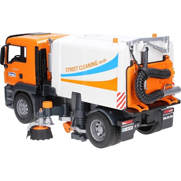 Bruder BS100 1:16 TGS Street Sweeper Cleaning Truck Kids Pretend Play Toy 4y+