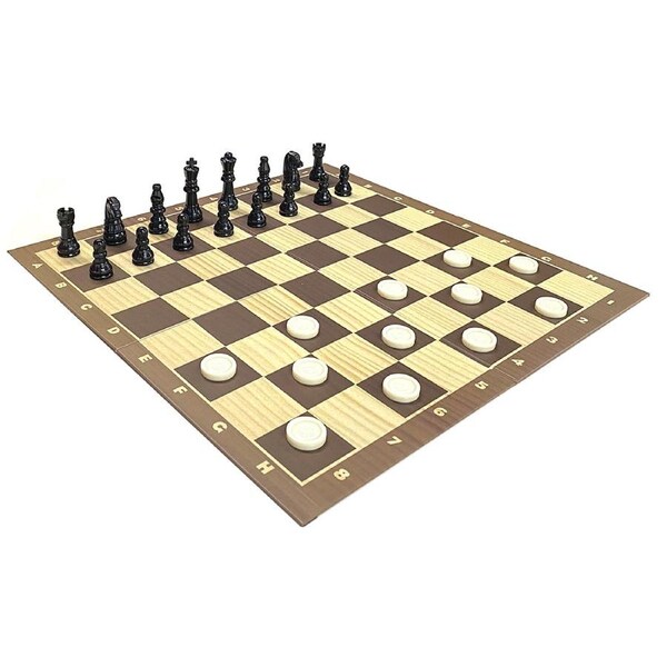Classica 2 in 1 Kids Chess/Checkers/Family Folding Board Game Toy Set 6y+