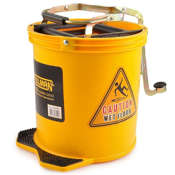 Pullman 16L Floor Mop Replacement Bucket Heavy Duty/Lightweight Plastic Yellow