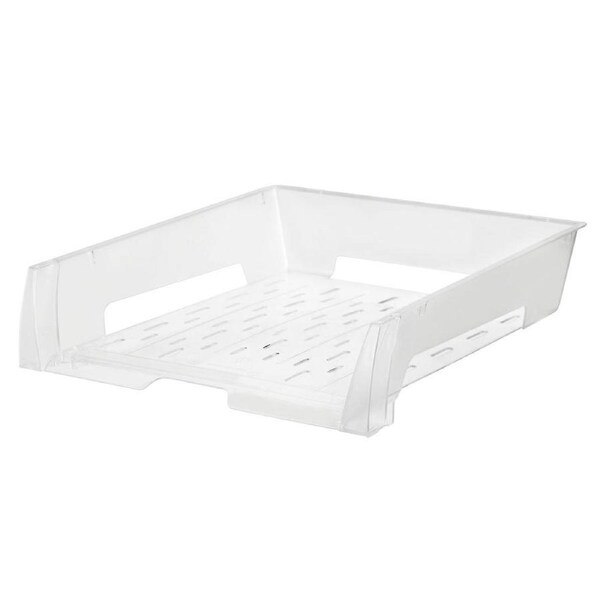 Esselte A4 Document Tray Organiser Storage Holder Desk Stationery Rack Clear
