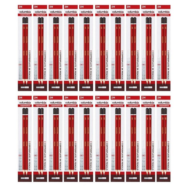 40pc Columbia Kids/Adults Copperplate Range 2H Drawing/Sketching/Writing Pencils