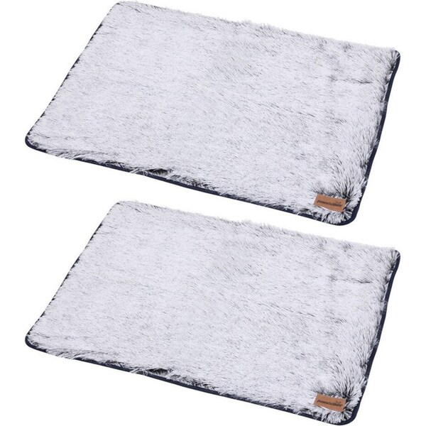 2x Paws & Claws 70x100cm Large Calming Plush Pet/Dog Soft Durable Blanket Grey