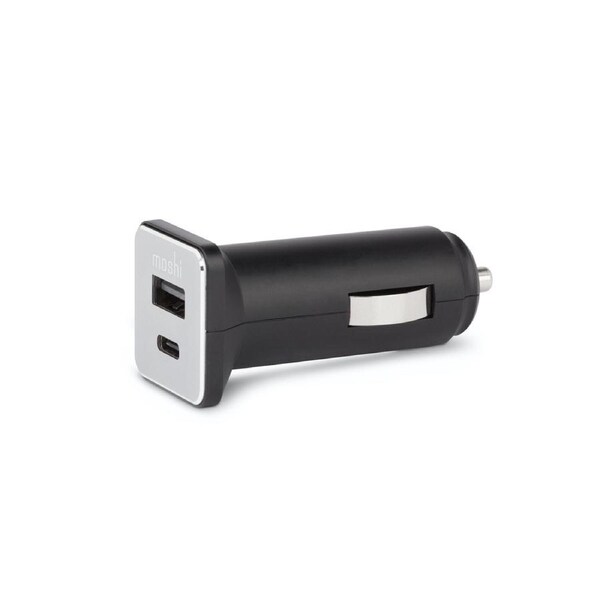 Moshi 36W QuikDuo Dual Quick Charge USB-A/USB-C Cigarette Lighter Car Charger BK