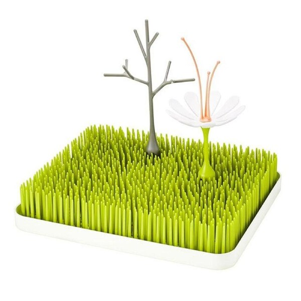 Boon Lawn Drying Rack Holder Dryer w/ Twig & Stem for Baby Bottle Green/White