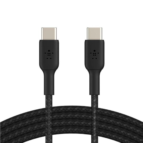 Belkin 1M Braided USB-C to USB-C Data/Charging Cable for Smartphones Black