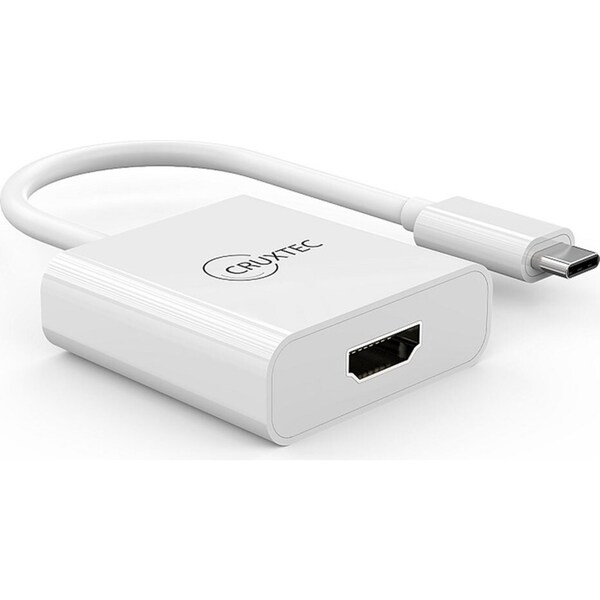 Cruxtec USB Type-C to HDMI 4K Cable Adapter/Converter for MacBook Air/Pro White