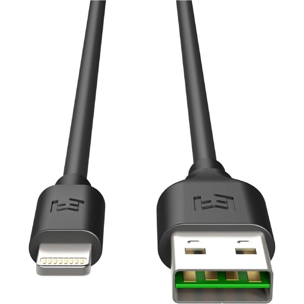 EFM 2m Lightning MFI-Certified to USB-A Cable Charging Cable for iPhone Black