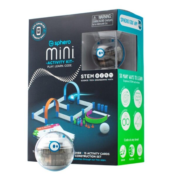 Sphero Mini Activity Kit w/Robotic Ball/Cards/Construction Set STEM Learning