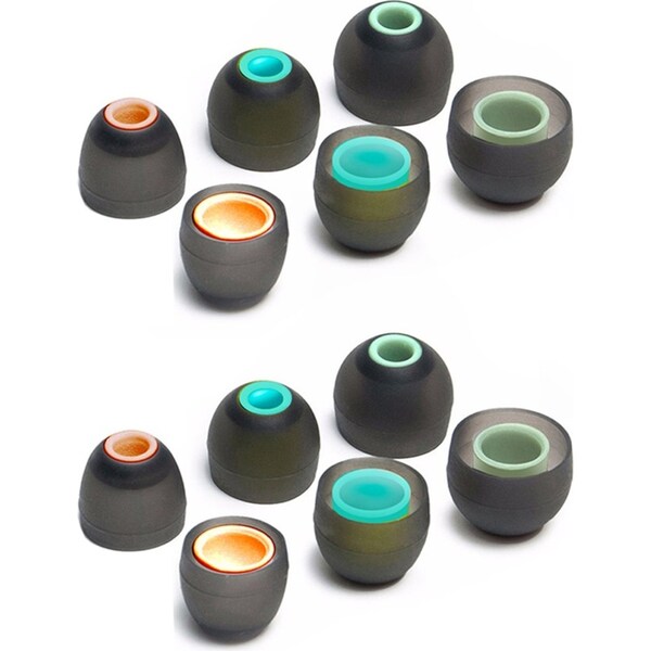 2PK Sansai Fits Most Small/MED/Large Replacement Silicone Ear Tips for Earphones