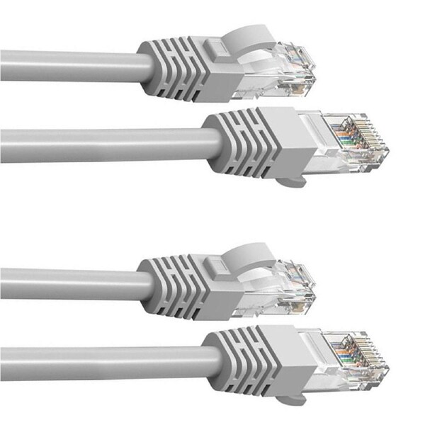 2x Cruxtec 20m CAT6/RJ45 Network Lead Cable LAN Ethernet Internet Router Cord WH