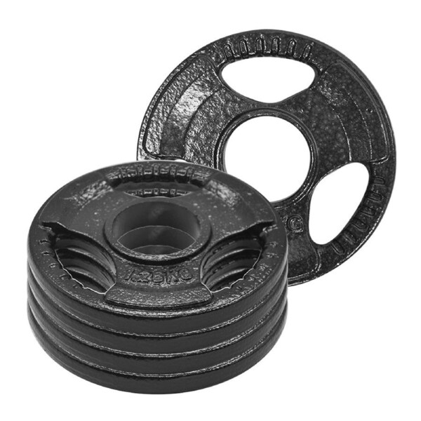 1.25kg x 8 - Olympic Ez Grip Cast Iron Hammertone Weight Plate Weight Set Home Gym